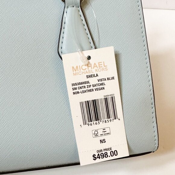 Michael Kors Sheila Small Satchel – Vista Blue - Picture 7 of 10